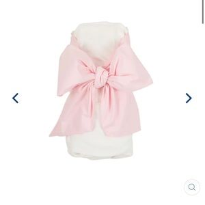 Beaufort Bonnet pink bow swaddle